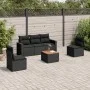 6-teilige Gartensofagarnitur und schwarze synthetische Rattankissen von , Gartensets - Ref: Foro24-3224060, Preis: 349,62 €, ...