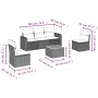6-teilige Gartensofagarnitur und schwarze synthetische Rattankissen von , Gartensets - Ref: Foro24-3224060, Preis: 349,62 €, ...