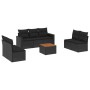8-piece garden sofa set and black synthetic rattan cushions by , Garden sets - Ref: Foro24-3224074, Price: 469,42 €, Discount: %