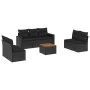 8-piece garden sofa set and black synthetic rattan cushions by , Garden sets - Ref: Foro24-3224074, Price: 471,91 €, Discount: %