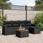 6-piece garden sofa set and black synthetic rattan cushions by , Garden sets - Ref: Foro24-3224095, Price: 344,66 €, Discount: %