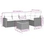 6-piece garden sofa set and black synthetic rattan cushions by , Garden sets - Ref: Foro24-3224110, Price: 357,85 €, Discount: %