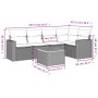 6-teiliges Gartensofa-Set und schwarze synthetische Rattankissen von , Gartensets - Ref: Foro24-3224110, Preis: 354,93 €, Rab...