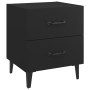 Mesita de noche 2 unidades negro 40x35x47,5 cm de vidaXL, Mesitas de noche - Ref: Foro24-811991, Precio: 83,22 €, Descuento: %