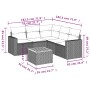 Garden sofa set with cushions 6 pieces beige synthetic rattan by , Garden sets - Ref: Foro24-3224119, Price: 393,53 €, Discou...