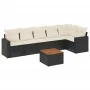 Set de comedor de jardín 7 pzas y cojines ratán sintético negro de , Conjuntos de jardín - Ref: Foro24-3224131, Precio: 410,1...