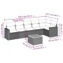 Set de comedor de jardín 7 pzas y cojines ratán sintético negro de , Conjuntos de jardín - Ref: Foro24-3224131, Precio: 410,1...