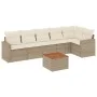 7-piece garden sofa set and beige synthetic rattan cushions by , Garden sets - Ref: Foro24-3224133, Price: 467,93 €, Discount: %