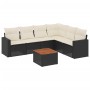 7-teiliges Garten-Essset und schwarze Kissen aus synthetischem Rattan von , Gartensets - Ref: Foro24-3224138, Preis: 388,40 €...