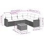 Set de comedor de jardín 7 pzas y cojines ratán sintético negro de , Conjuntos de jardín - Ref: Foro24-3224138, Precio: 410,1...