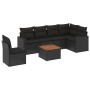 7-teiliges Garten-Essset und schwarze Kissen aus synthetischem Rattan von , Gartensets - Ref: Foro24-3224144, Preis: 434,29 €...