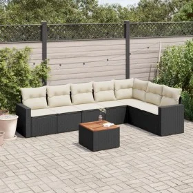 8-piece garden sofa set and black synthetic rattan cushions by , Garden sets - Ref: Foro24-3224152, Price: 452,30 €, Discount: %