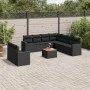 Garden sofa set 10 pieces with black synthetic rattan cushions by , Garden sets - Ref: Foro24-3224186, Price: 653,36 €, Disco...