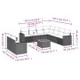 Garden sofa set 10 pieces with black synthetic rattan cushions by , Garden sets - Ref: Foro24-3224186, Price: 653,36 €, Disco...