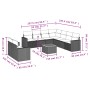 Gartensofa-Set 10-teilig mit schwarzen synthetischen Rattankissen von , Gartensets - Ref: Foro24-3224186, Preis: 650,63 €, Ra...