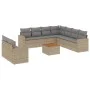 Garden sofa set with beige cushions 10 pieces synthetic rattan by , Garden sets - Ref: Foro24-3224190, Price: 633,93 €, Disco...