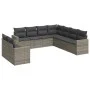 Set de muebles de jardín 9 pzas y cojines ratán sintético gris de , Conjuntos de jardín - Ref: Foro24-3219140, Precio: 576,14...
