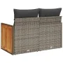 Garden sofa with cushions 2 seater gray synthetic rattan by , Outdoor sofas - Ref: Foro24-366146, Price: 173,05 €, Discount: %