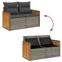 Garden sofa with cushions 2 seater gray synthetic rattan by , Outdoor sofas - Ref: Foro24-366146, Price: 173,05 €, Discount: %