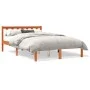 Bettgestell aus massivem, wachsbraunem Kiefernholz, 120 x 190 cm von , Betten und Lattenroste - Ref: Foro24-844803, Preis: 87...
