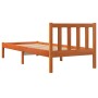 Wachsbrauner Bettrahmen aus massivem Kiefernholz, 75 x 190 cm von , Betten und Lattenroste - Ref: Foro24-844801, Preis: 64,51...