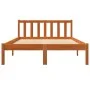 Estructura de cama madera maciza pino marrón cera 120x200 cm de , Camas y somieres - Ref: Foro24-844808, Precio: 73,34 €, Des...