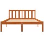 Estructura de cama madera maciza pino marrón cera 120x200 cm de , Camas y somieres - Ref: Foro24-844808, Precio: 74,03 €, Des...