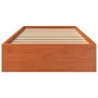 Estructura de cama madera maciza de pino marrón cera 75x190 cm de , Camas y somieres - Ref: Foro24-844822, Precio: 71,83 €, D...