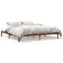 Bettgestell aus massivem, wachsbraunem Kiefernholz, 120 x 200 cm von , Betten und Lattenroste - Ref: Foro24-844869, Preis: 94...