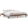 Estructura de cama madera maciza pino marrón cera 120x200 cm de , Camas y somieres - Ref: Foro24-844869, Precio: 96,01 €, Des...