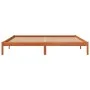 Bettgestell aus massivem, wachsbraunem Kiefernholz, 120 x 200 cm von , Betten und Lattenroste - Ref: Foro24-844869, Preis: 94...