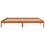 Estructura de cama madera maciza pino marrón cera 120x200 cm de , Camas y somieres - Ref: Foro24-844869, Precio: 96,01 €, Des...