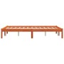 Wax brown pine solid wood bed frame 140x200 cm by , Beds and slatted bases - Ref: Foro24-844857, Price: 84,07 €, Discount: %