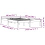 Wax brown pine solid wood bed frame 140x200 cm by , Beds and slatted bases - Ref: Foro24-844857, Price: 84,07 €, Discount: %