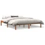 Estructura de cama madera maciza pino marrón cera 150x200 cm de , Camas y somieres - Ref: Foro24-844860, Precio: 86,53 €, Des...