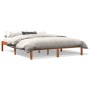 Wax brown pine solid wood bed frame 150x200 cm by , Beds and slatted bases - Ref: Foro24-844860, Price: 87,50 €, Discount: %