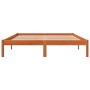 Wax brown pine solid wood bed frame 150x200 cm by , Beds and slatted bases - Ref: Foro24-844860, Price: 87,50 €, Discount: %