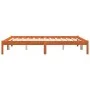 Estructura de cama madera maciza pino marrón cera 150x200 cm de , Camas y somieres - Ref: Foro24-844860, Precio: 86,53 €, Des...