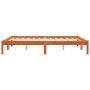 Wax brown pine solid wood bed frame 150x200 cm by , Beds and slatted bases - Ref: Foro24-844860, Price: 87,50 €, Discount: %