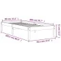 Estructura de cama madera maciza de pino marrón cera 90x200 cm de , Camas y somieres - Ref: Foro24-844848, Precio: 56,46 €, D...