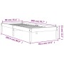 Wax brown solid pine wood bed frame 90x200 cm by , Beds and slatted bases - Ref: Foro24-844848, Price: 57,11 €, Discount: %