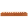 Solid wax brown pine wood bed frame 100x200 cm by , Beds and slatted bases - Ref: Foro24-844820, Price: 84,25 €, Discount: %