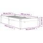 Estructura de cama madera maciza de pino marrón cera 90x190 cm de , Camas y somieres - Ref: Foro24-844836, Precio: 60,44 €, D...