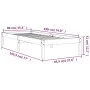 Wax brown solid pine wood bed frame 90x190 cm by , Beds and slatted bases - Ref: Foro24-844836, Price: 59,68 €, Discount: %