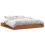 Solid wax brown pine wood bed frame 180x200 cm by , Beds and slatted bases - Ref: Foro24-844815, Price: 138,17 €, Discount: %