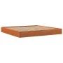 Solid wax brown pine wood bed frame 180x200 cm by , Beds and slatted bases - Ref: Foro24-844815, Price: 138,17 €, Discount: %
