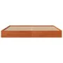 Solid wax brown pine wood bed frame 180x200 cm by , Beds and slatted bases - Ref: Foro24-844815, Price: 138,17 €, Discount: %