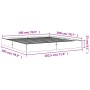 Solid wax brown pine wood bed frame 180x200 cm by , Beds and slatted bases - Ref: Foro24-844815, Price: 138,17 €, Discount: %