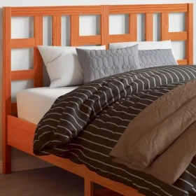 Wax brown solid pine wood bed headboard 135 cm by , Headboards and footboards - Ref: Foro24-844190, Price: 39,78 €, Discount: %