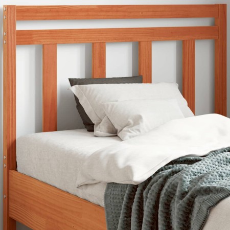 Solid wax brown pine wood bed headboard 100 cm by , Headboards and footboards - Ref: Foro24-844178, Price: 29,79 €, Discount: %
